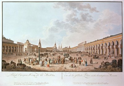 Moskou: uitzicht op het Grote Plein door de la Berthe, 1799 door Unbekannt Unbekannt